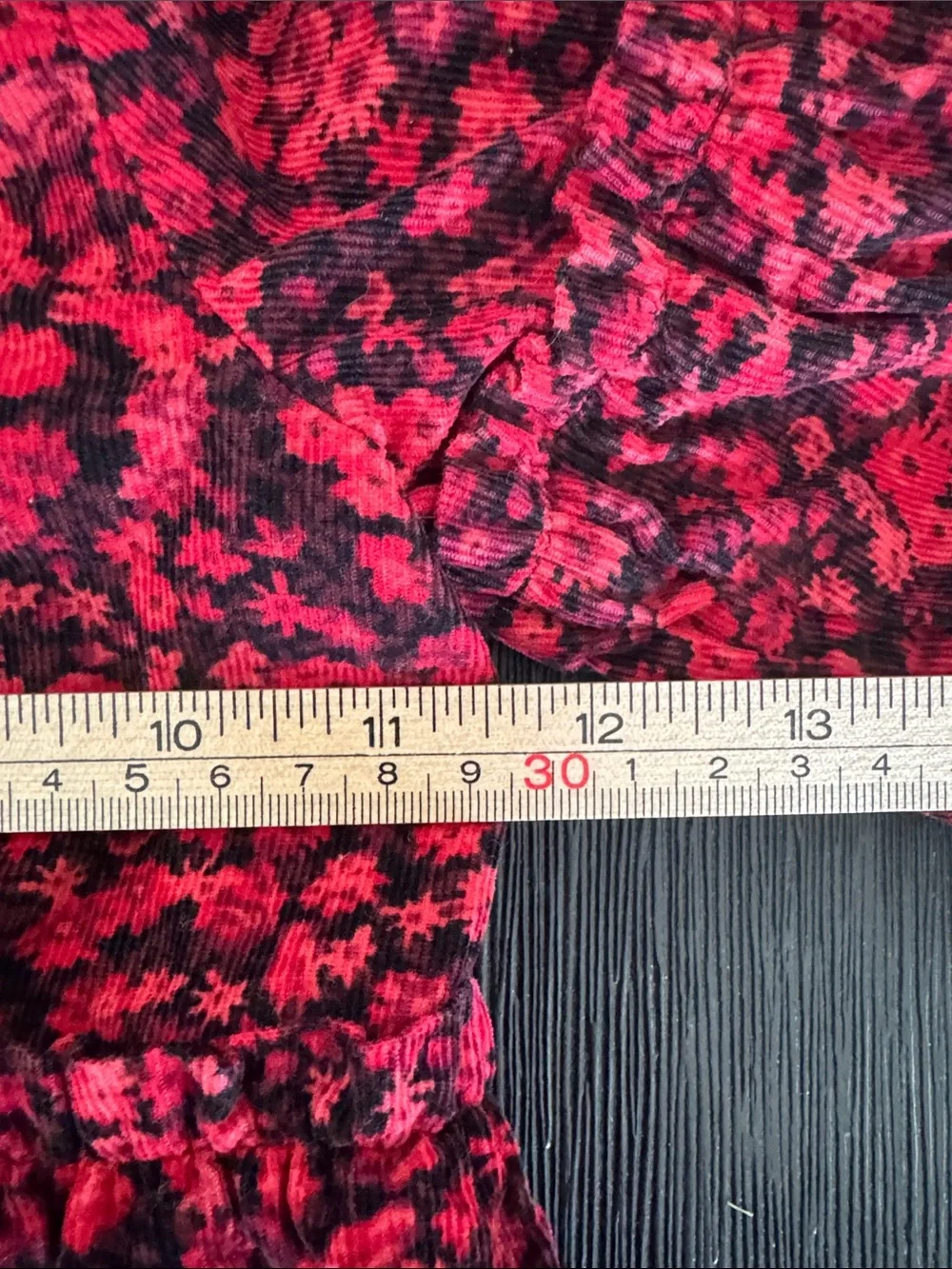 Baby Gap Toddler Girls Red Black Floral Corduroy Dress Years Long Sleeve Size 3T